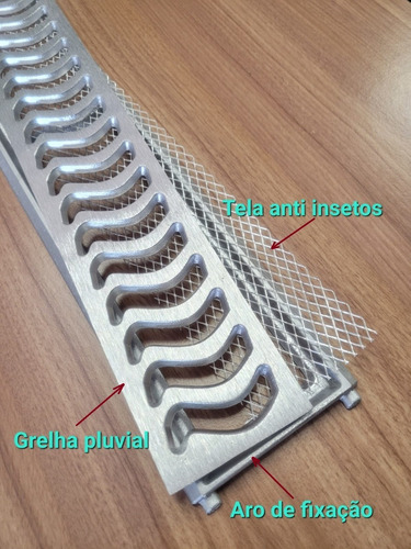 15 Metros Do Ralo Linear 10x50cm Com Tela E Aro De Fixação