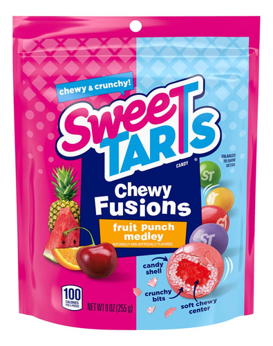 Dulces Sweettarts Chewy Fusions Triple Textura 255g