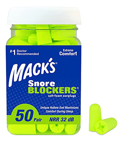 Tapones Para Oídos - Mack S Snore Blockers Soft Foam Earplug