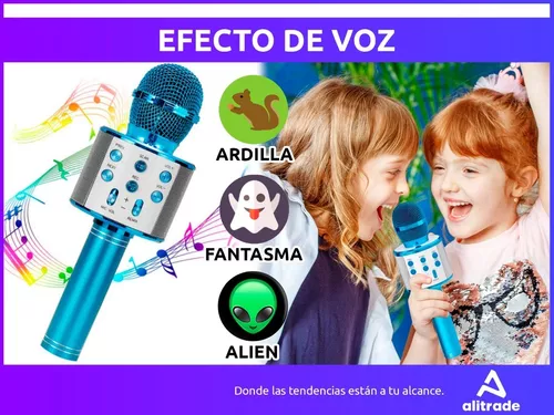 Micrófono Karaoke Niños 5w Bluetooth Efectos De Voz Parlante