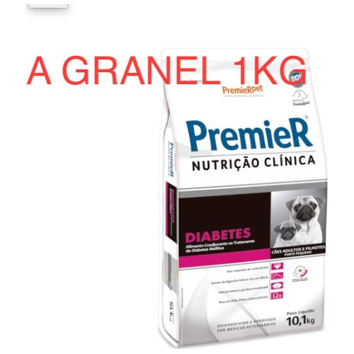 Ração A Granel Premier Diabetes Cães Adulto Pequena 1 Kg