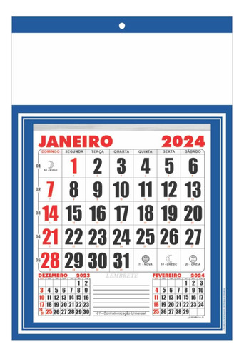 50 Calendários Folhinha Comercial Sem Personalização Oferta