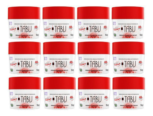 Desodorante Creme Tabu 55g Tradicional - Kit Com 12un