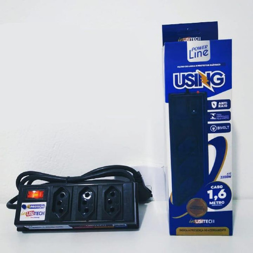 Protetor Filtro Dps Anti Raio - Power Line Using 3 Tomadas R