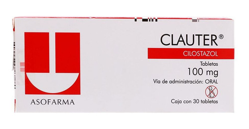 Clauter 100mg Tabletas Con 30 Cilostazol