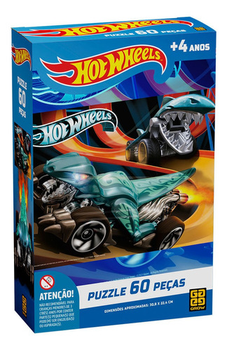 Puzzle 60 Peças Hotwheels Puzzle 60 Peças Hot Wheels Grow