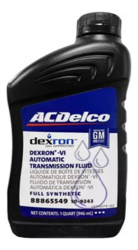 Aceite Atf Dexron 6 Vi Vl Caja Automatica Acdelco Chevrolet