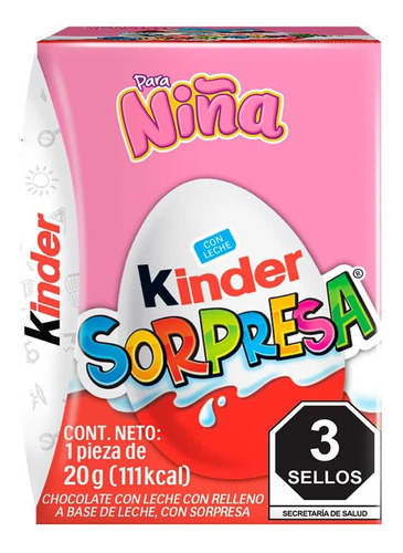 Chocolate Kinder Sopresa Niña 20g