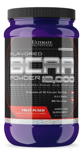 Bcaa 12000 60 Serv Aminoácidos Ultimate Nutrition Fruit punch