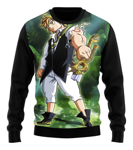 Moletom Blusa  Anime 7 Pecados Nanatsu No Taizai Ban Elaine Meliodas Escanor  King Manga 19