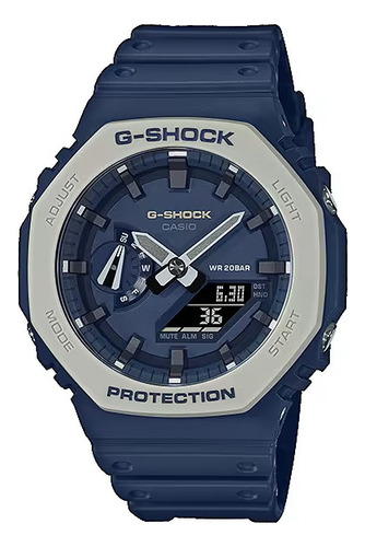 Relógio Masculino Casio G-shock Ga-2110et-2adr Cor da correia Azul Cor do bisel Cinza Cor do fundo Azul
