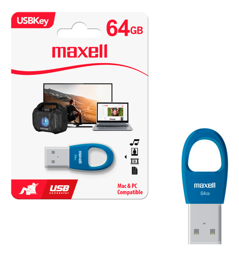 Pendrive Usb 64gb Usbk-64 Maxell Compatible Mac Y Windows