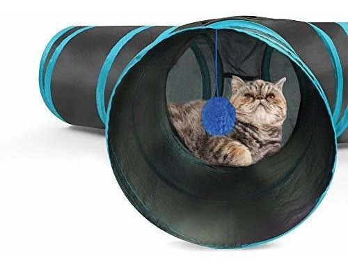 Pawise Tunel Para Gatos Y Cubo Para Gatos Plegable Para Inte