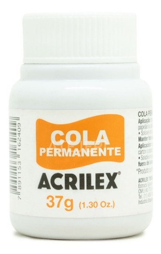 Imagen 3 de 3 de Cola Permanente Removible Marca Acrilex De 37 Gs