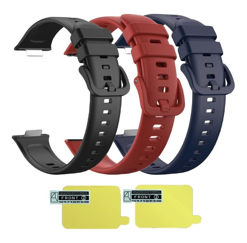 Pack 3 Correas Para Huawei Watch Fit 2 Mas 2 Micas De Tpu