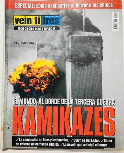 Revista Veintitres Edición Histórica Torres Gemelas 12/9/01
