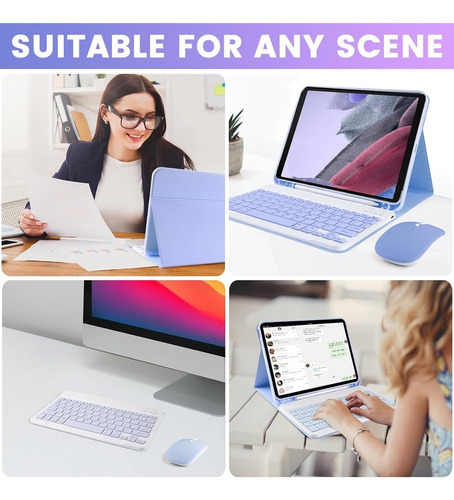 A1 Funda Teclado Mouse Ñ For Samsung Galaxy Tab A7 8.7
