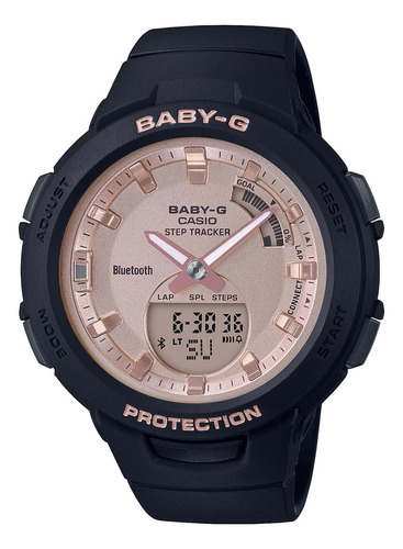 Reloj Baby-g Bsa-b100mf-1a Resina Mujer Negro