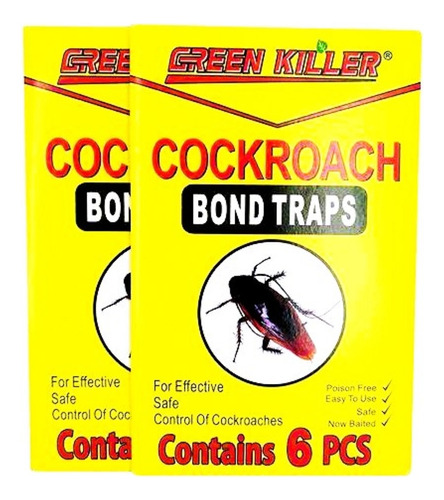 Trampa Pegamento Para Cucarachas C/cebo No Toxico Pack X 12