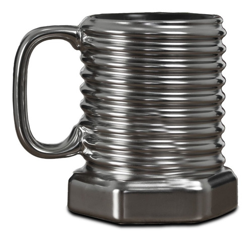 Taza De Ceramica Con Diseño De Tornillo Plata H1401