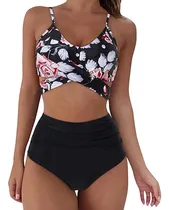Comprar Hermosas Mallas De Dama Bikini 2 Piezas  Tiro Alto Hasta 2xl