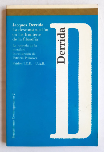 Libro Desconstrucción En Las Fronteras De Filosofía Derrida