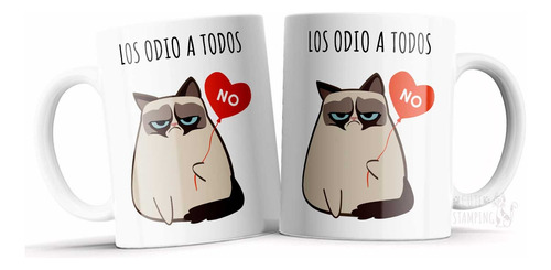 Taza Personalizada Los Odio A Todos Gatitos Varios Modelos