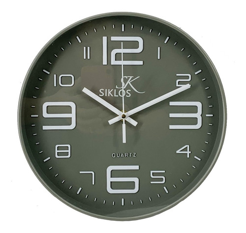 Reloj Pared Plastico Siklos Gb8103 25cm Silencioso 
