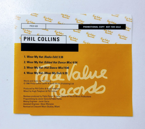 Cd Single Phil Collins Face Value Records