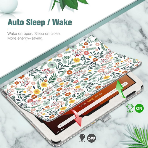 Funda Tipo Para Tableta Fire Hd 10 Y 10 Plus Floreada Spring Bloom