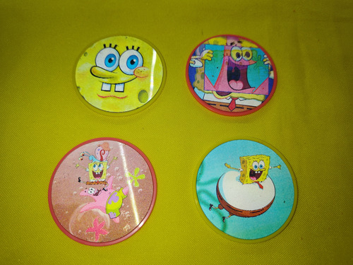 Coleccion Completa 10 Tazos Caps Bob Esponja Vuala Sorpresa (Usado)