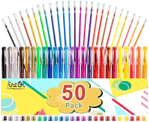 50 Boligrafos De Gel Premiun 25 Colores 