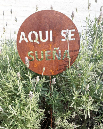Imagen 9 de 10 de Set X6 Pincho Decorativo Y Tutor De Plantas En Chapa Oxidoo