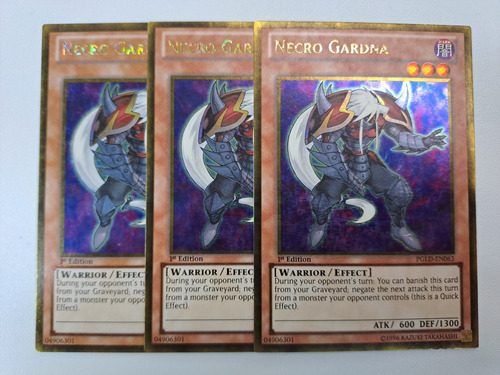 Necro Gardna Pgld-en063 Gold Rare Yugioh 