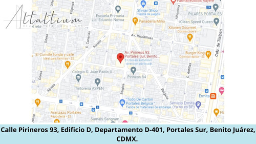 Se Vende Departamento En Calle Pirineros 93, Edificio D, Departamento D-401, Portales Sur, Benito Juárez, Cdmx. Pds31-di