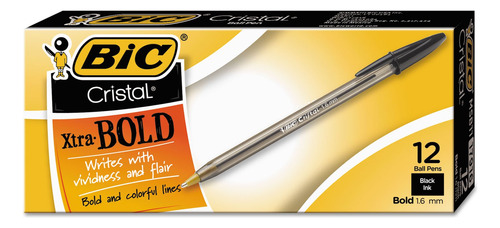 Bic Msb11bk Cristal Xtra Bold Boligrafo Tinta Negra 0  in