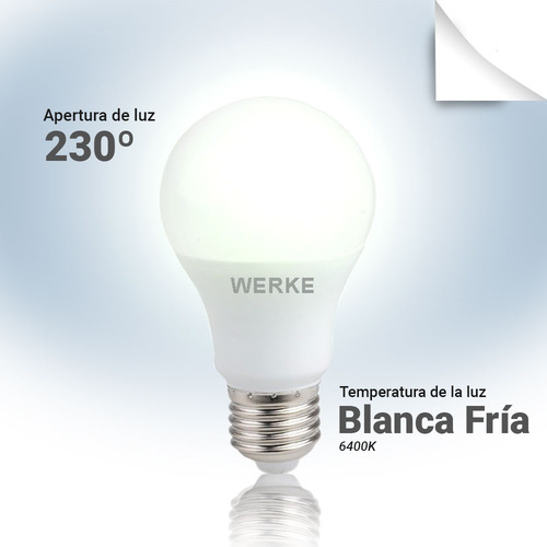 Lámpara Foco Led 12w 12v Ac/dc Fría Werke X10 Un.