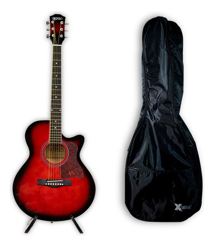 Guitarra Campero Electroacustica Gt4 Resaque Rojo 40¨