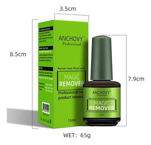 Removedor De G-elish Para Uñas, Quitaesmalte De 15 Ml Gel