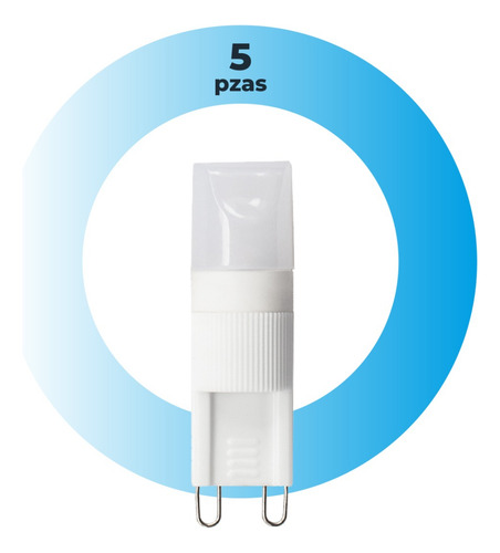 Set 5 Focos Led Tipo T16 Ipsa Base G9 Luz Fría / Cálida