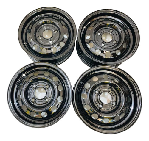 Kit 4 Roda De Ferro Aro 13 Ford Verona Apollo Logus Vw 4x108