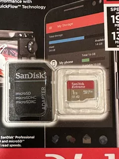 Cartao Original Sandisk 1024 Gb , 170mb/s, 4k / 2 Otg Top