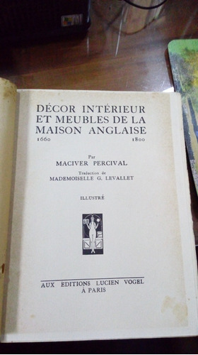 Libro Decor Interieur Et Muebles De La Maison Anglaise 