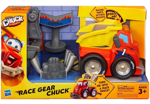 Camión Tonka Chuck & Friends Race Gear Chuck