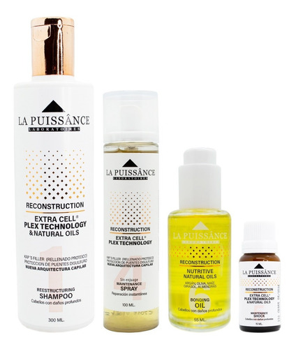 La Puissance Kit Extra Cell Plex Shampoo Spray Serum Ampolla