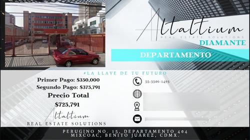 Departamento En Venta, Mixcoac Benito Juarez. En Remate...!!