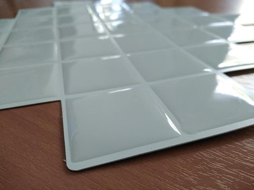 Azulejos Vinil Adhesivo Venecitas 3d Blanco 25.5x25.5cm 1038