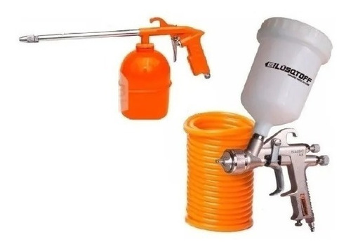 Imagen 3 de 10 de Compresor De Aire 2,5 Hp 50 Litro Lusqtoff +kit 3pzas+acople