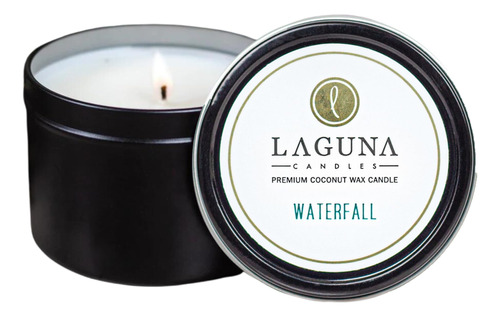 Velas Laguna | Vela De Viaje | Cascada 6 Oz | Vela De Aromat