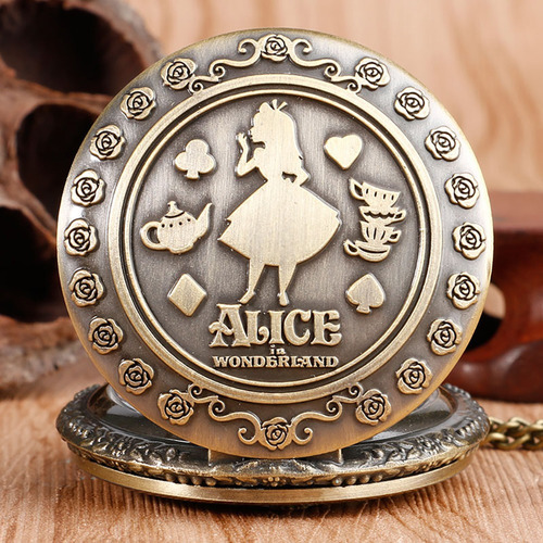 Reloj Collar Coleccionable De Alicia País De Las Maravillas